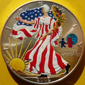 1$ USA 2002 BOGINI LIBERTY ŚWIATOWY DZIEŃ DZIECKA KOLOR