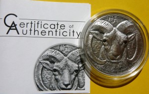 500 TUGRIK MONGOLIA 2013 OWCA ARGALI OVIS AMMON