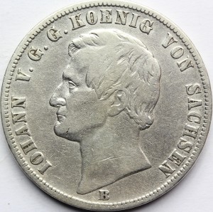 TALAR SAKSONIA 1864 JAN WETTYN HERB Z LWAMI Nr.8