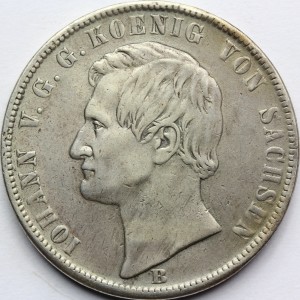 TALAR SAKSONIA 1869 JAN WETTYN HERB Z LWAMI Nr.11