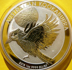 1$ AUSTRALIA 2018 PTAK KOOKABURRA SREBRO 999 UNCJA