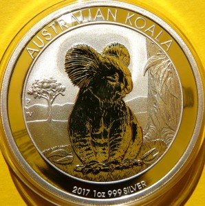 1$ AUSTRALIA 2017 - MIŚ KOALA - SREBRO 999 - UNCJA