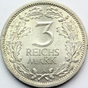 3 REICHSMARK WEIMAR 1931 A BERLIN BARDZ RZADKA Nr.18