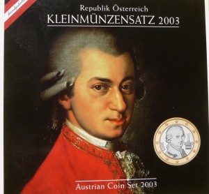 KMS EURO AUSTRIA 2003 OFICJALNE WYDANIE MENNICY