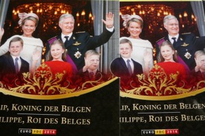 KMS EURO BELGIA 2014 KRÓL FILIP I KOBURG z RODZINĄ MENNICZY