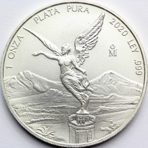 ONZA PLATA PURA MEKSYK 2020 LIBERTAD BOGINI Oz Ag