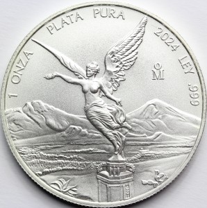 ONZA PLATA PURA MEKSYK 2024 LIBERTAD BOGINI Ag Oz
