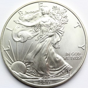 1$ USA 2011 EAGLE ORZEŁ BOGINI WOLNOŚCI LIBERTY Ag Oz