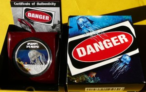 1$ TUVALU 2011 MEDUZA KUBOMEDUZA DANGER JELLYFISH 