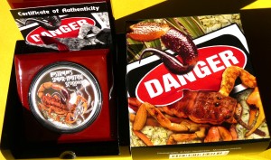1$ TUVALU 2014 SKORPION DANGER SPIDER-HUNTING SCORPION