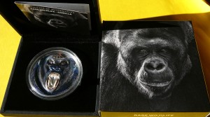 1500 SHILL TANZANIA 2019 GORYL AFRYKA HIGH RELIEF 2Oz RZADKA