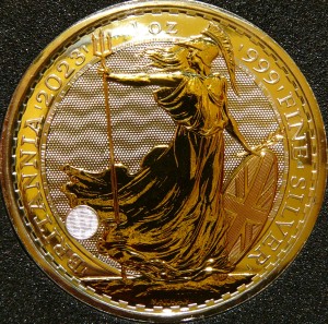 2 FUNT BRYTANIA 2023 BRITANNIA ELŻBIETA II Ag/Au Oz