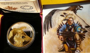 20$ KANADA 2014 INDIANIN NANABOOZHOO Ag/Au Oz