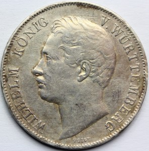 GULDEN WIRTEMBERGIA NIEMCY 1842 KRÓL WILHELM Nr.1
