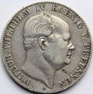 TALAR PRUSY NIEMCY 1860 FRYDERYK WILHELM IV Nr.7