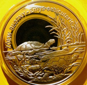 20 ZŁOTYCH POLSKA 2002 ŻÓŁW BŁOTNY ZWIERZĘTA ŚWIATA