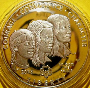 DOLAR USA 2013 DZIEWCZĘCY RUCH SKAUTOWY SREBRO PROOF