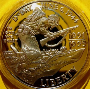 DOLAR USA 1993 ŻOŁNIERZ D-DAY LĄDOWANIE W NORMANDII PROOF