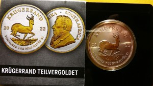 KRUGERRAND RPA 2022 ANTYLOPA SPRINGBOK ZŁOCONA + CE