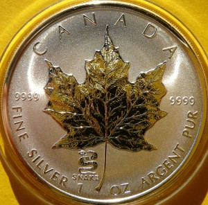 5$ KANADA 2001 LIŚĆ KLONU MAPLE LEAF PRIVY SNAKE WĄŻ