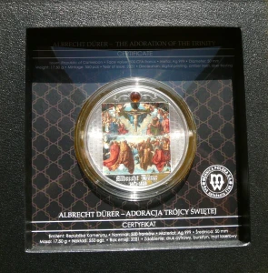 500 FRANK KAMERUN 2021 DURER ADORACJA TRÓJCY ŚWIĘTEJ BURSZTYN