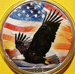 1$ USA 2010 EAGLE BOGINI WOLNOŚCI LIBERTY ORZEŁ BIELIK KOLOR