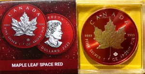 5$ KANADA 2023 LIŚĆ KLONU MAPLE LEAF SPACE RED