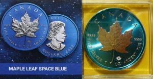 5$ KANADA 2023 LIŚĆ KLONU MAPLE LEAF SPACE BLUE