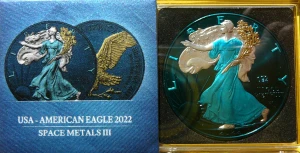 1$ USA 2022 LIBERTY BOGINI WOLNOŚCI SPACE METALS