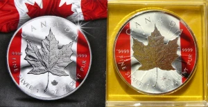 5$ KANADA 2022 LIŚĆ KLONU MAPLE LEAF FLAGA KOLOR