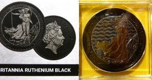 2 FUNT BRYTANIA 2023 RYCERZ BRITANNIA BLACK RUTHENIUM