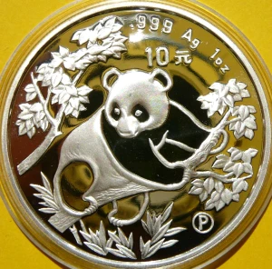 10 YUAN CHINY 1992 -P- PANDA WIELKA RARYTAS PROOF