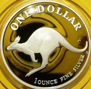 DOLLAR AUSTRALIA 1998 KANGUR SREBRO 999 Oz PROOF