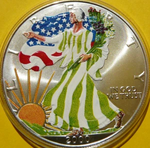 1$ USA 2000 EAGLE LIBERTY BOGINI WOLNOŚCI PORY ROKU WIOSNA
