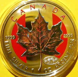 5$ KANADA 2000 LIŚĆ KLONU MAPLE LEAF BRĄZOWY PRIVY MILENIUM