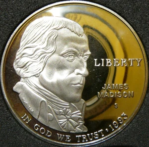 DOLAR USA 1993 S KARTA PRAW USA JAMES MADISON PROOF