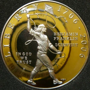 DOLAR USA 2006 P BENJAMIN FRANKLIN WĄŻ LATAWIEC PROOF