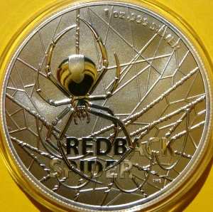 1$ AUSTRALIA 2020 PAJĄK REDBACK SPIDER SREBRO UNCJA