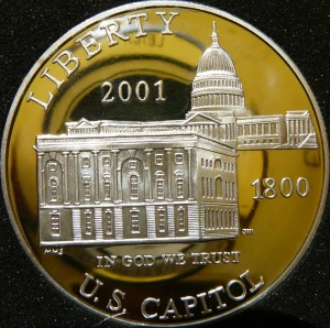 DOLAR USA 2001 P CENTRUM WIZYTACYJNE KAPITOLU PROOF
