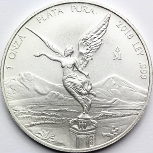 ONZA PLATA PURA MEKSYK 2018 LIBERTAD BOGINI Ag Oz 