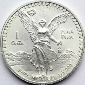  ONZA PLATA PURA MEKSYK 1995 LIBERTAD BOGINI RZADKA
