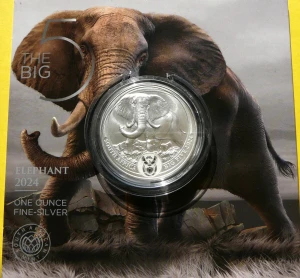 5 RAND RPA 2024 SŁOŃ WIELKA PIĄTKA AFRYKI SREBRO UNCJA