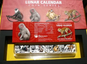 4 x 1$ COOK 2016 MONKEY ROK MAŁPY LUNAR KOLOR RZADKA 4Oz