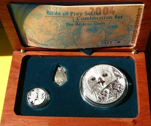 2 RAND + 2,5 CENT RPA 2004 DRAPIEŻNE PTAKI PUCHACZ SOWA RZADKA