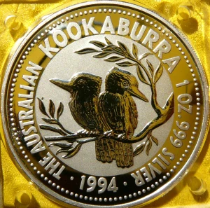  1$ AUSTRALIA 1994 PTAK KOOKABURRA ZIMORODEK Ag Oz