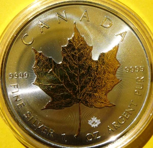 5$ KANADA 2020 MAPEL LEAF LIŚĆ KLONU Ag Oz ZŁOCONA