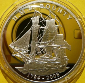 1000 FRANK WYB KOŚCI SŁOŃ 2008 ŻAGLOWIEC HMS BOUNTY