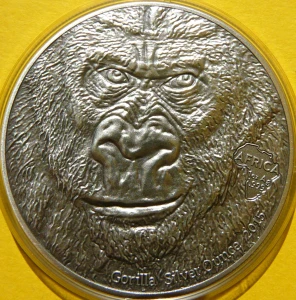 5 CEDIS GHANA 2015 GORYL ZWIERZĘTA AFRYKI ANTIQUE RZADKA