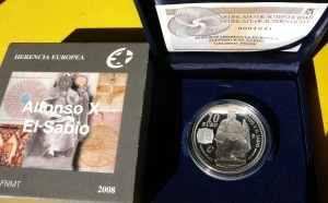 10 EURO HISZPANIA 2008 ALFONS X MĄDRY KRÓL KASTYLII