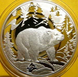 3 RUBLE ROSJA 2009 NIEDŹWIEDŹ WSPÓLNOTA GOSPODARCZA RZADKA